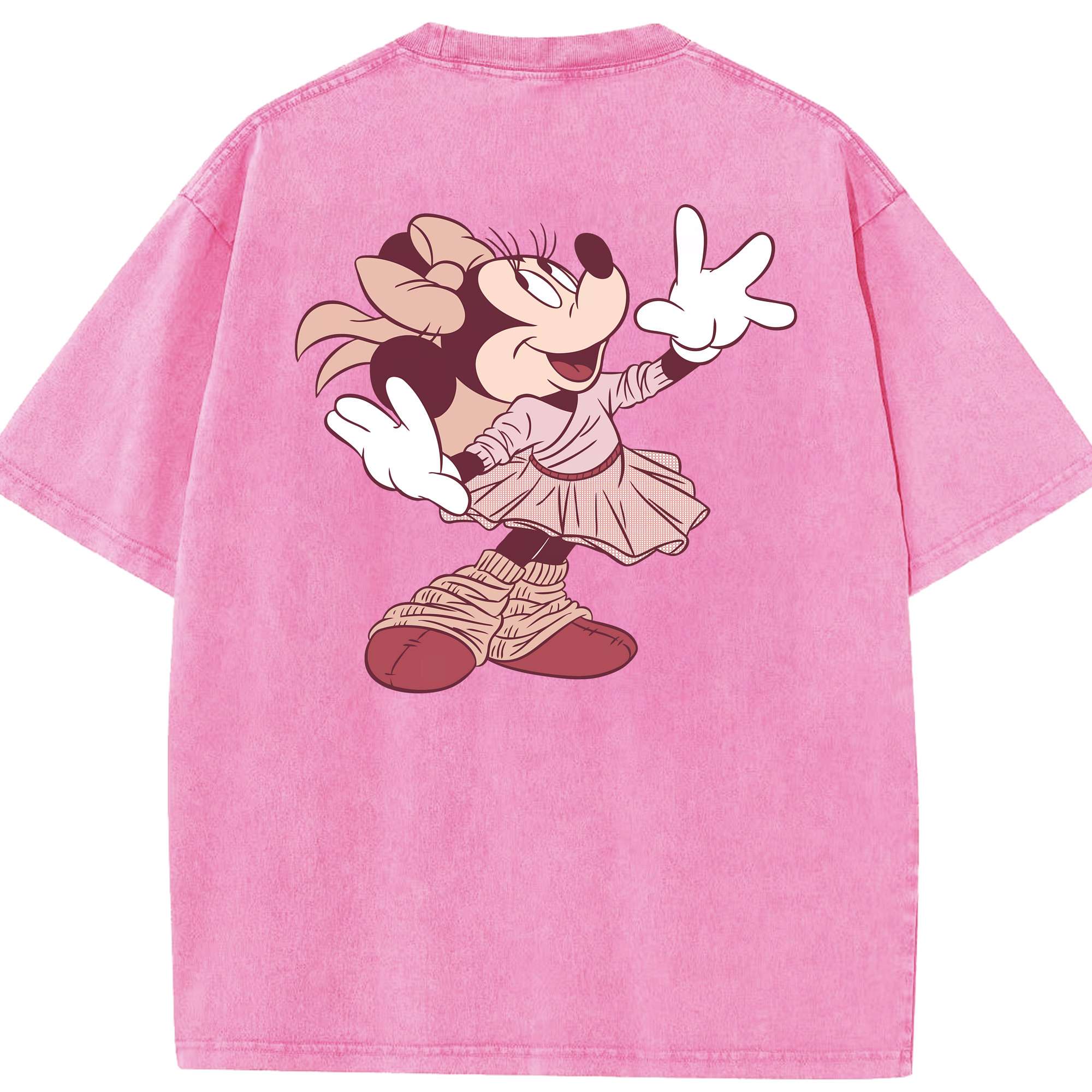 （画像用） ミッキーマウス Mickey Mouse 綿100% ヴィンテージ風 半袖Tシャツ（背面プリント）
